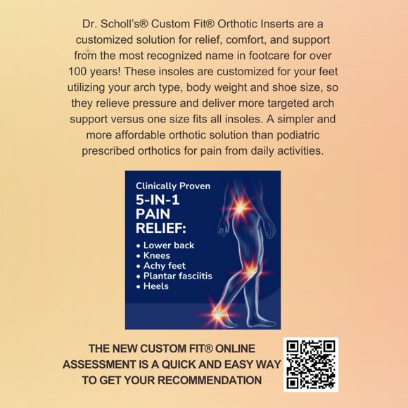NWT Dr Scholls Custom Fit Orthotic Inserts CF 210 - Picture 2 of 4